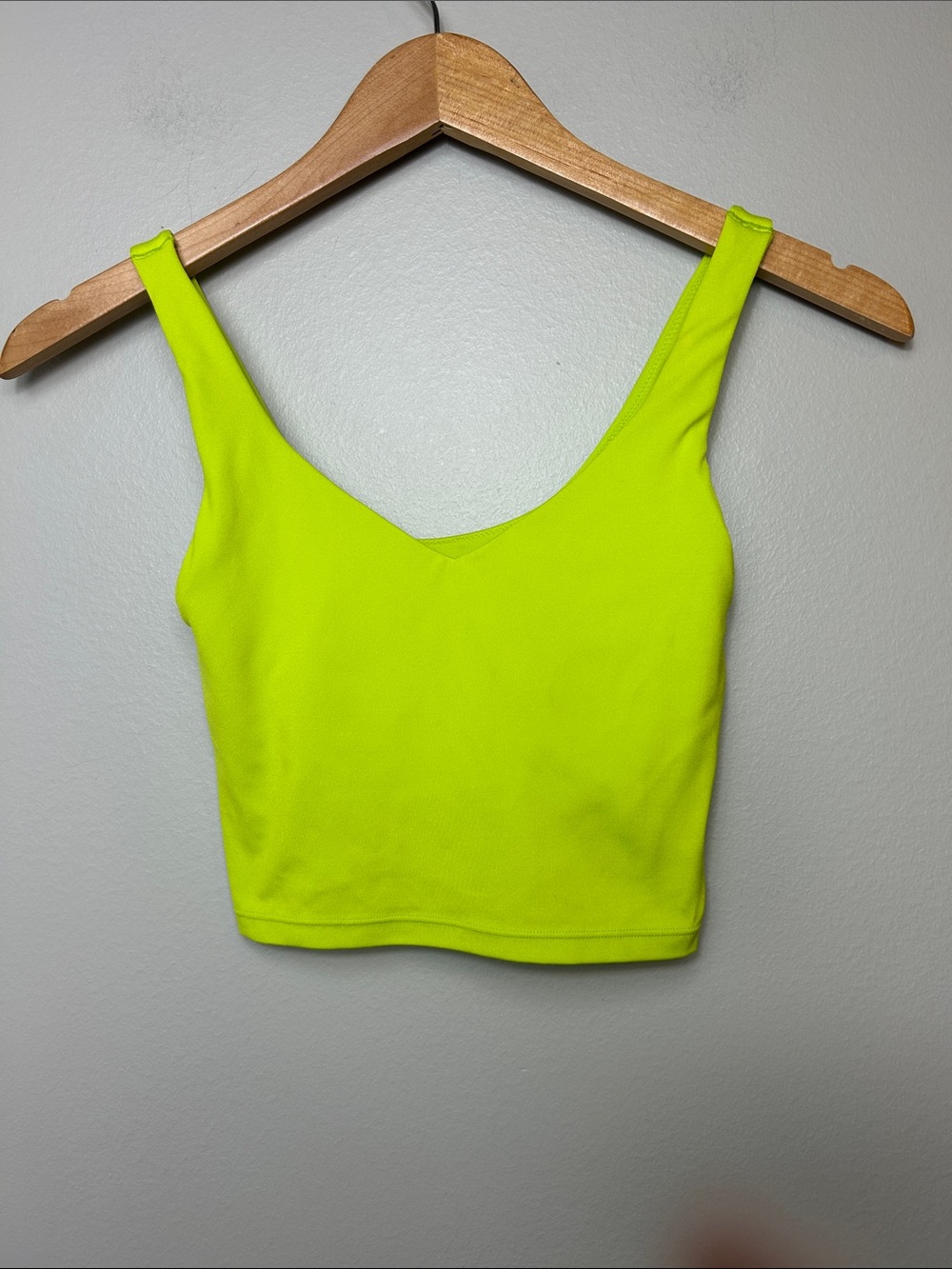 Aerie Offline Neon Yellow Crop Tank Top - Stretch Performance